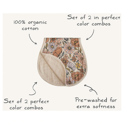 Mushie Burp Cloth (Fall Yellow/Fog)
