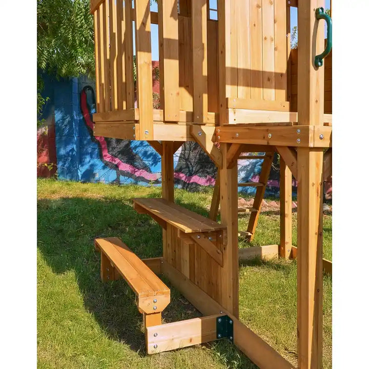 Dynamic Sports Arabian Leopard Wooden Swing Set