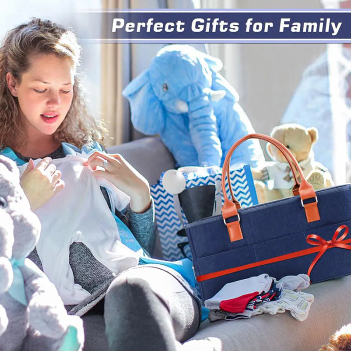 Little Story Premium Diaper Caddy (Blue)