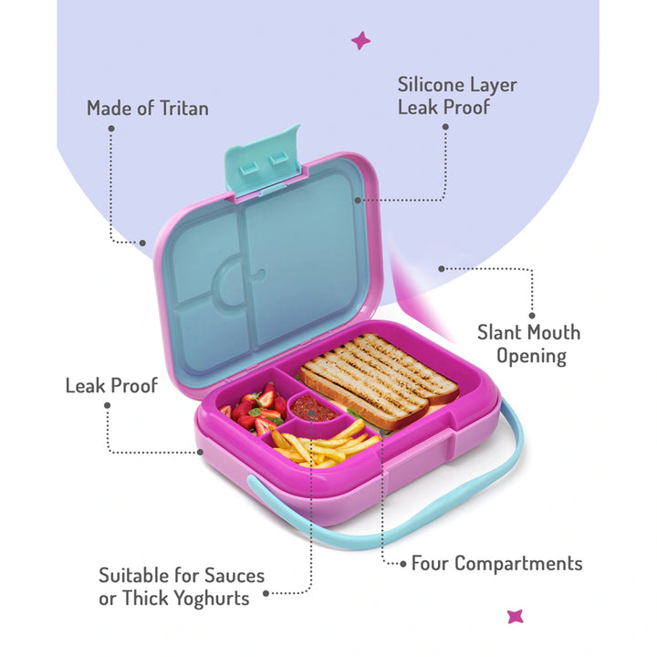Bonfino ABS Bento Lunch Box 765ml (Pink)
