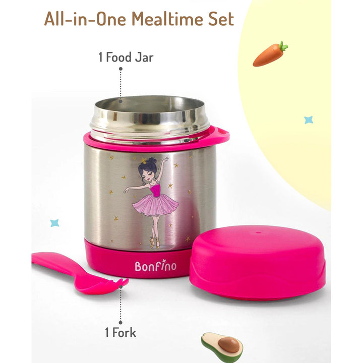 Bonfino Ballerina Theme Food Jar (Pink)