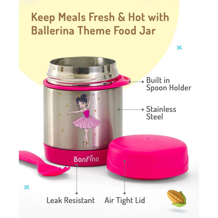 Bonfino Ballerina Theme Food Jar (Pink)