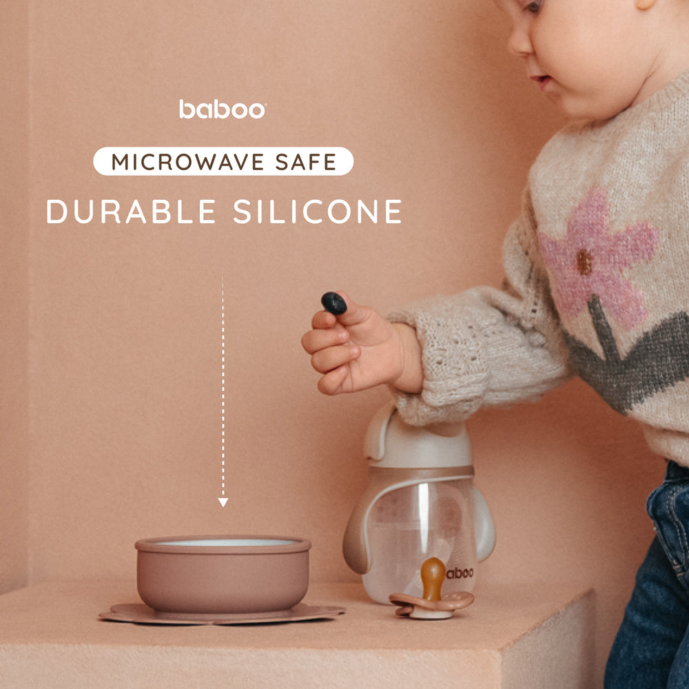 Baboo 6m+ Silicone Bowl with Suction (Au Naturale)
