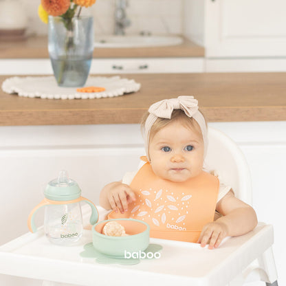 Baboo 6m+ Silicone Bowl with Suction (Peachy Keen Colour)