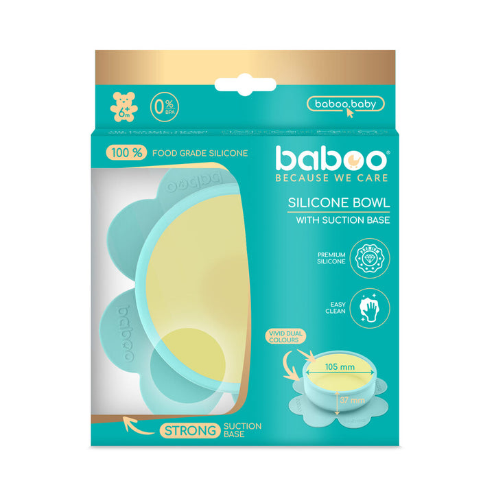 Baboo 6m+ Silicone Bowl with Suction (Lagoon Fiesta)