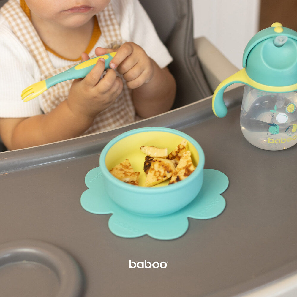 Baboo 6m+ Silicone Bowl with Suction (Lagoon Fiesta)