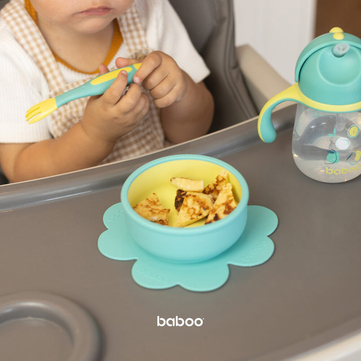 Baboo 6m+ Silicone Bowl with Suction (Lagoon Fiesta)