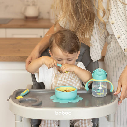 Baboo 6m+ Silicone Bowl with Suction (Lagoon Fiesta)