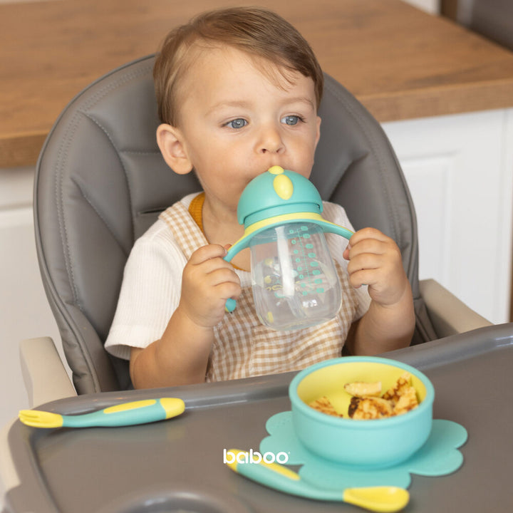 Baboo 6m+ Silicone Bowl with Suction (Lagoon Fiesta)
