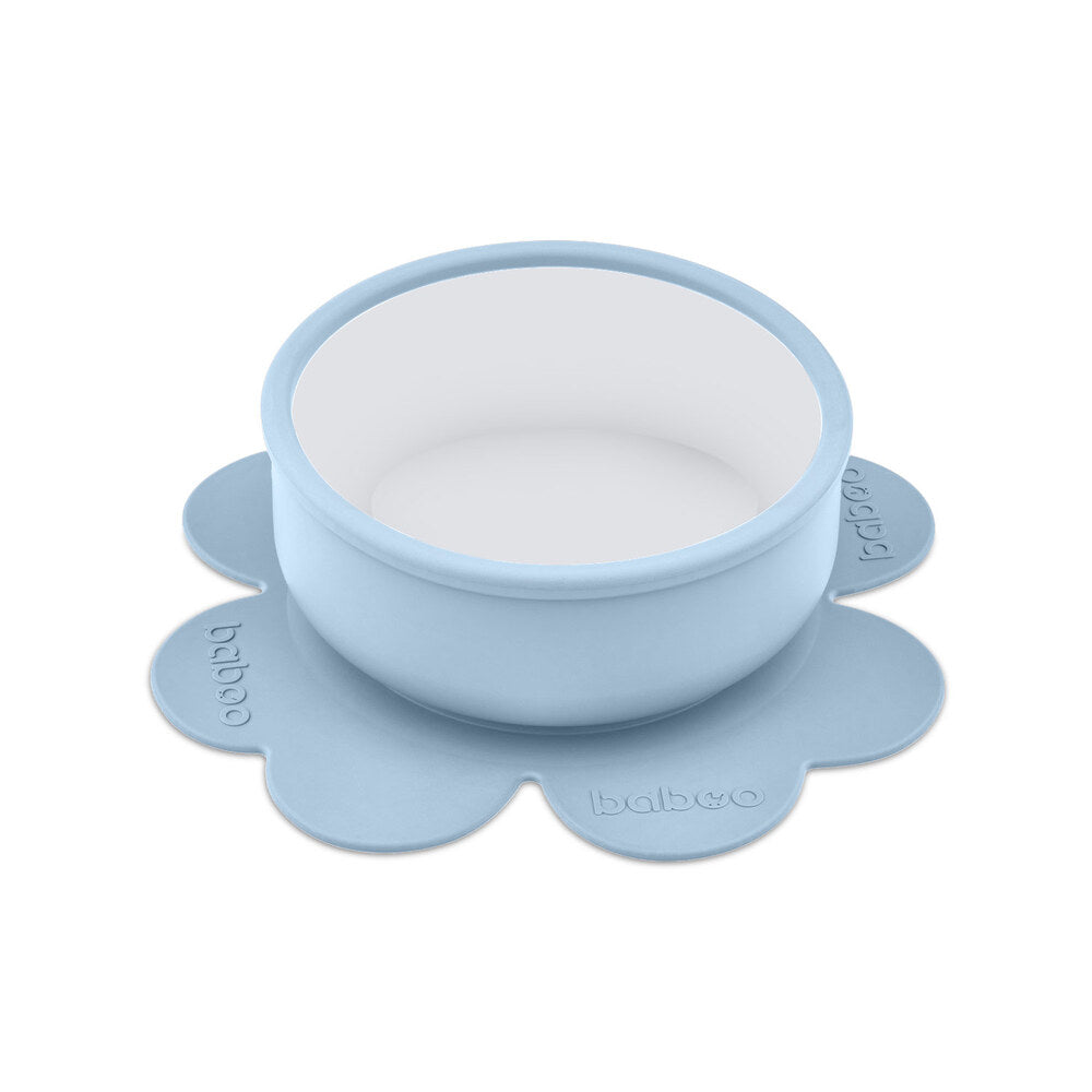 Baboo 6m+ Silicone Bowl with Suction (Blue Haze)