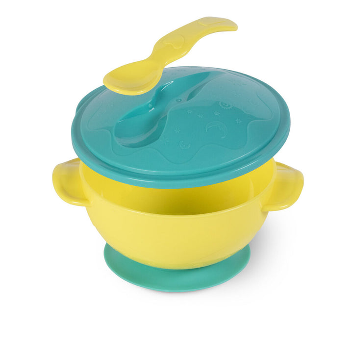 Baboo Suction Feeding Bowl & Spoon Set 6m+ (Lagoon Fiesta)