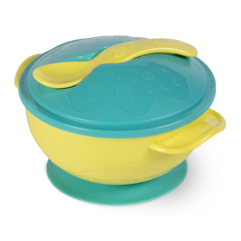 Baboo Suction Feeding Bowl & Spoon Set 6m+ (Lagoon Fiesta)