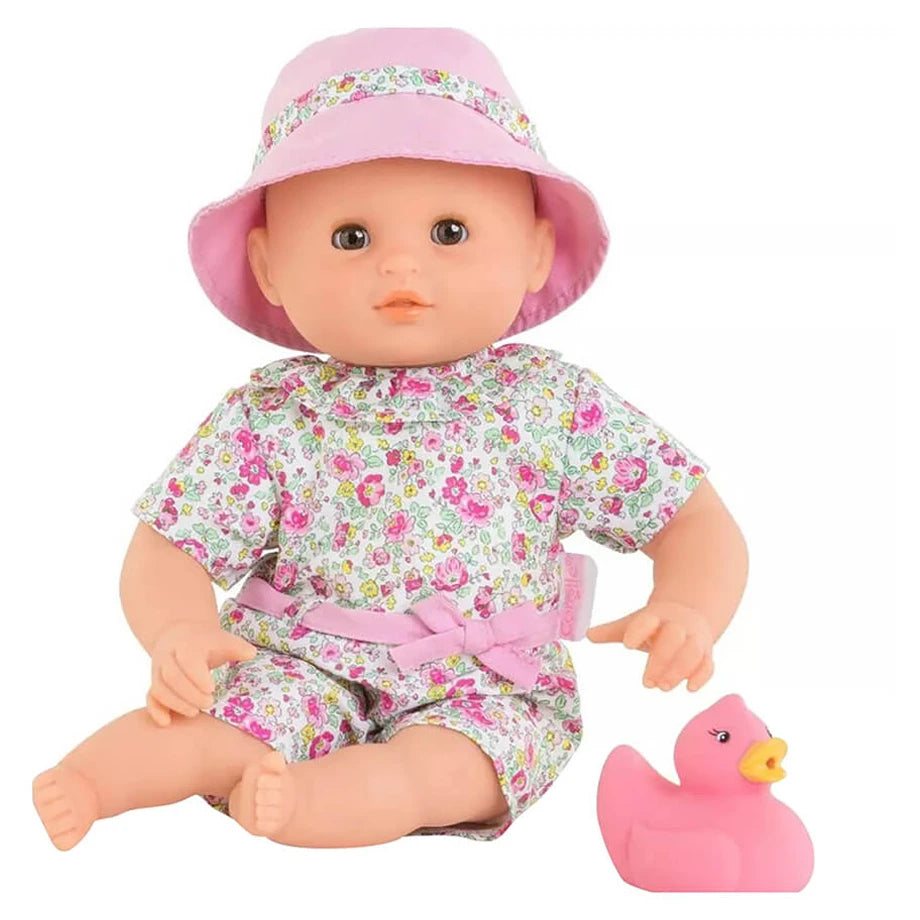 Corolle Floral Coralie Bath Baby Doll with Duck Bath Toy (30 cm)