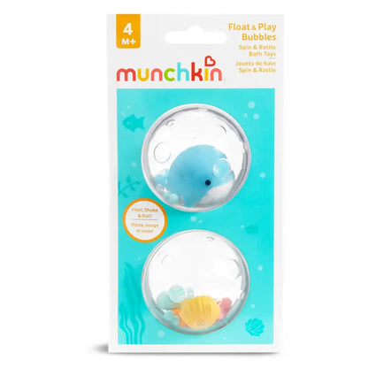 Munchkin Float & Play Bubbles Bath Toy Pack of 2 (Whale, 4M+)