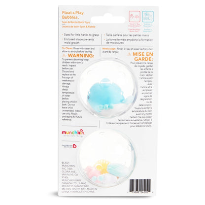 Munchkin Float & Play Bubbles Bath Toy Pack of 2 (Whale, 4M+)