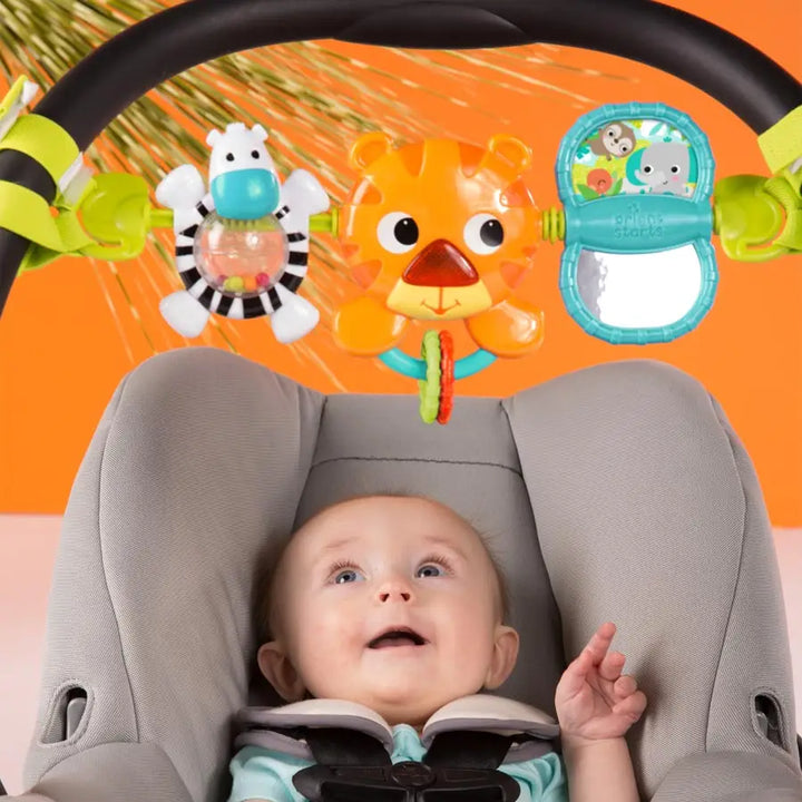 Bright Starts Take Along Carrier Toy Bar Tiger
