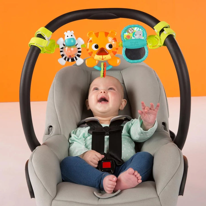 Bright Starts Take Along Carrier Toy Bar Tiger