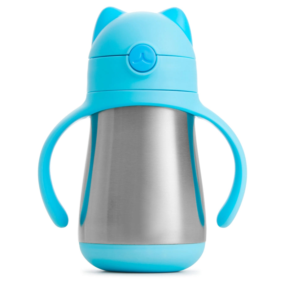 Munchkin Stainless Steel Insulated Straw Cup Cool Cat