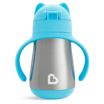 Munchkin Stainless Steel Insulated Straw Cup Cool Cat