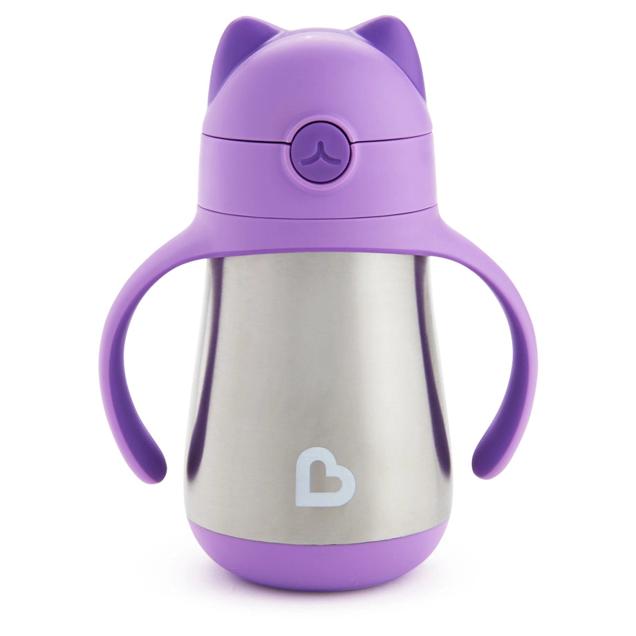 Munchkin Stainless Steel Insulated Straw Cup Cool Cat
