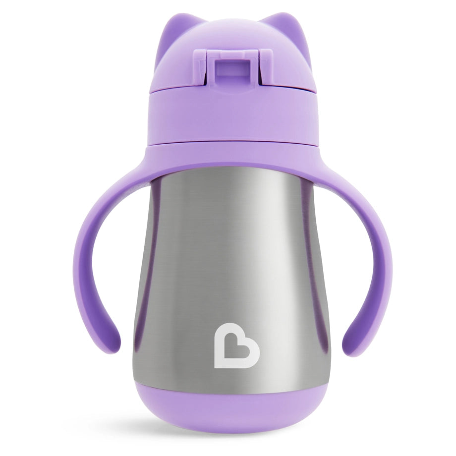 Munchkin Stainless Steel Insulated Straw Cup Cool Cat