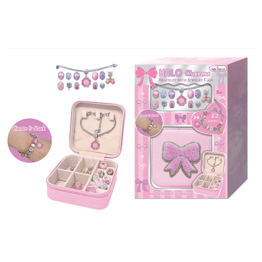 Hot Focus Halo Charms Bracelet & Jewelry Case