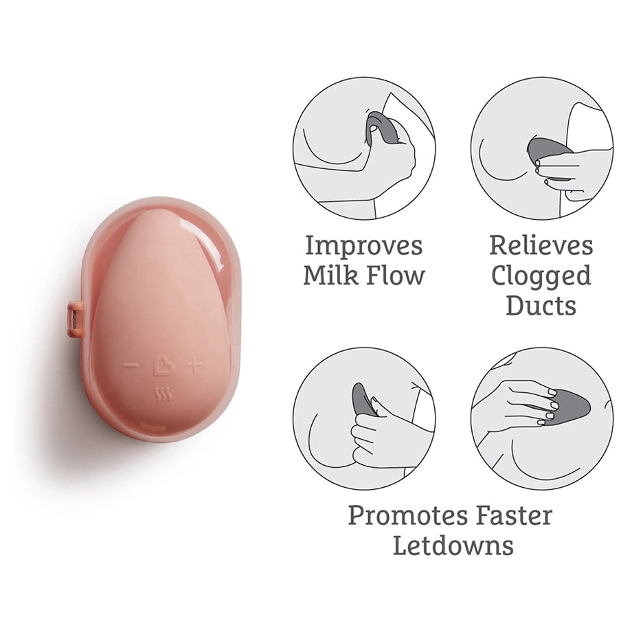 Munchkin Lactation Massager with Heat & Vibration (Compact, Waterproof)