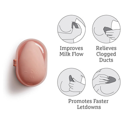 Munchkin Lactation Massager with Heat & Vibration (Compact, Waterproof)