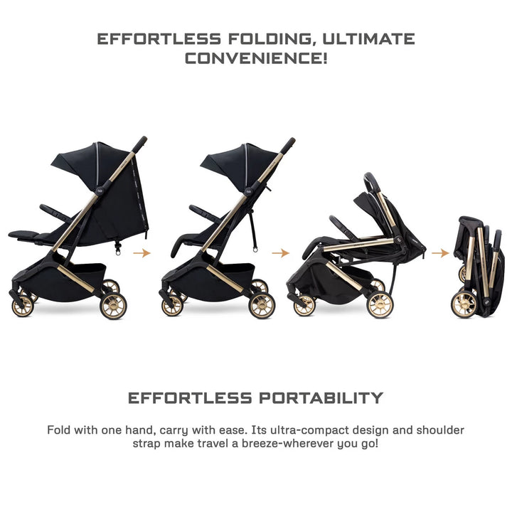 Neobreez Neolite Ultra-Compact Cabin Size Travel Stroller (Black)