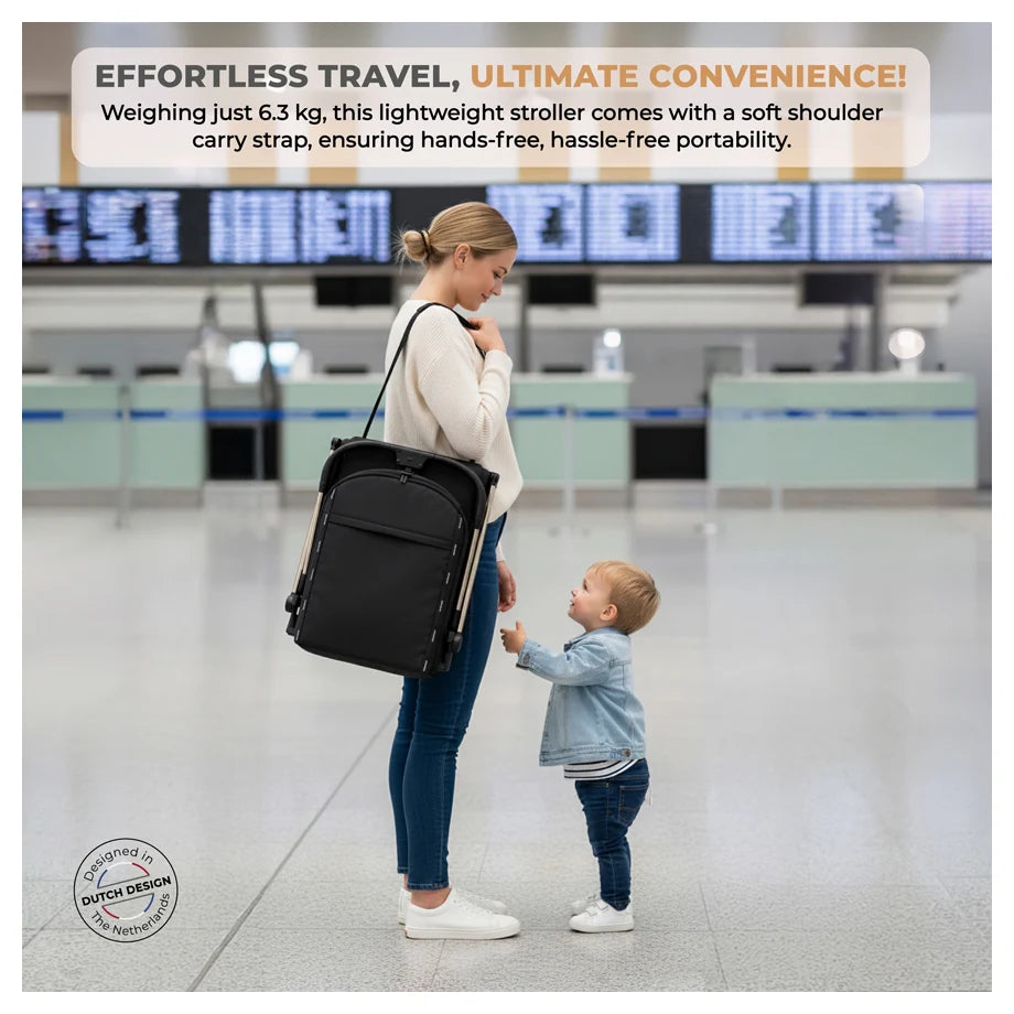 Neobreez Neolite Ultra-Compact Cabin Size Travel Stroller (Black)