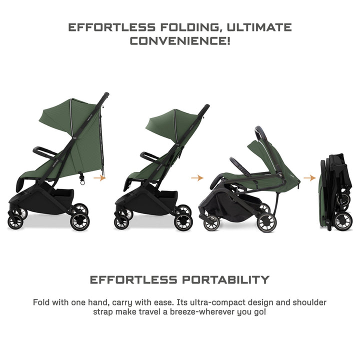 Neobreez Neolite Ultra-Compact Stroller (Olive Green/Black)