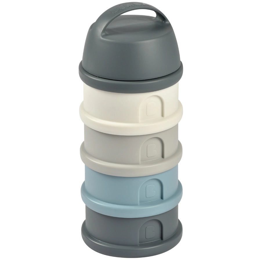 Beaba Formula Milk Container 4 Compartments Mineral (Grey/Blue) Beaba Formula Milk Container 4 Compartments Mineral (Grey/Blue)
