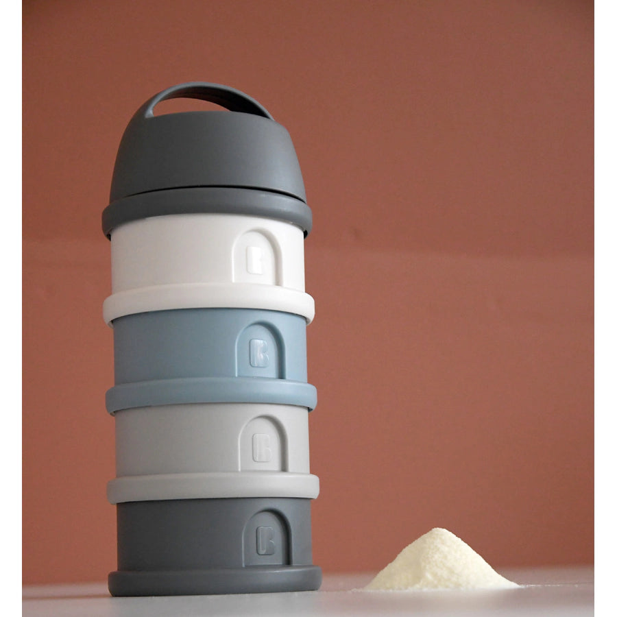 Beaba Formula Milk Container 4 Compartments Mineral (Grey/Blue) Beaba Formula Milk Container 4 Compartments Mineral (Grey/Blue)