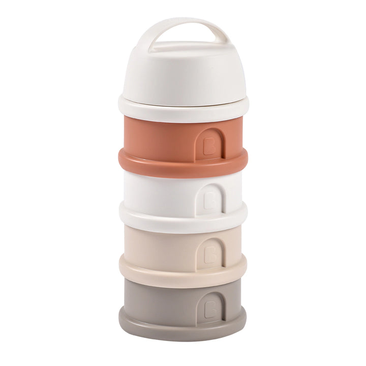 Beaba Formula Milk Container 4 Compartments Cotton (White Terracotta)