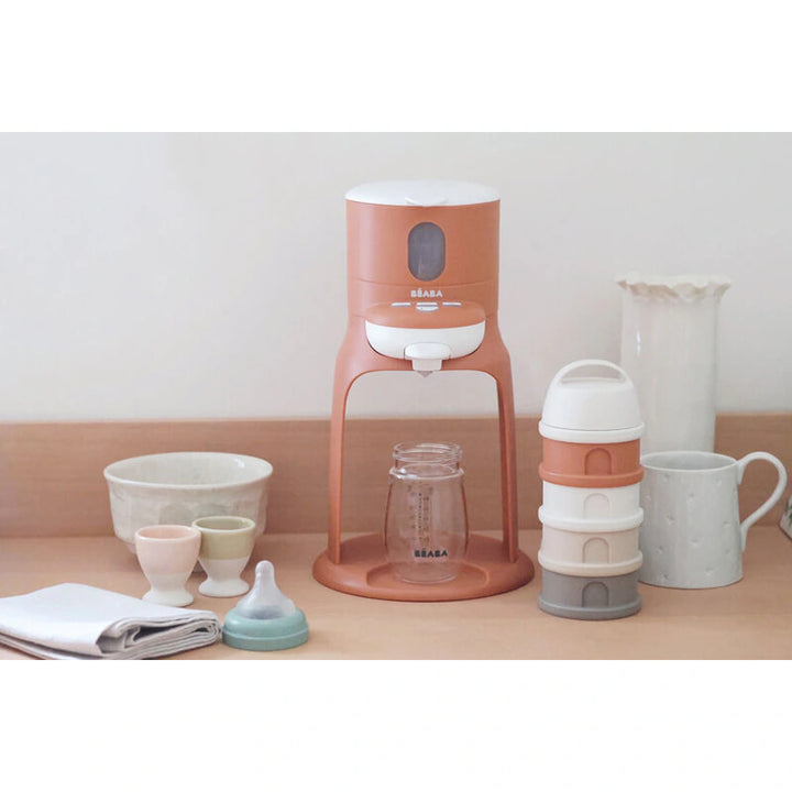 Beaba Formula Milk Container 4 Compartments Cotton (White Terracotta)