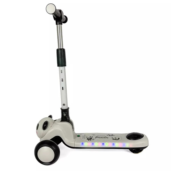 Panda Kids Scooter with Light & Sound (White)