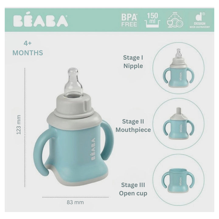 Beaba 3 In 1 Evolutive Training Cup (Airygreen)