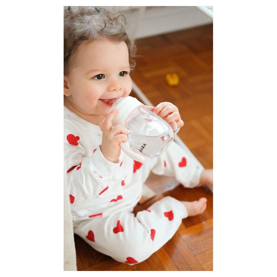 Beaba 2-In-1 Learning Cup (Old Pink)
