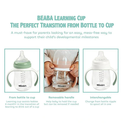 Beaba 2-In-1 Learning Cup (Sage Green)