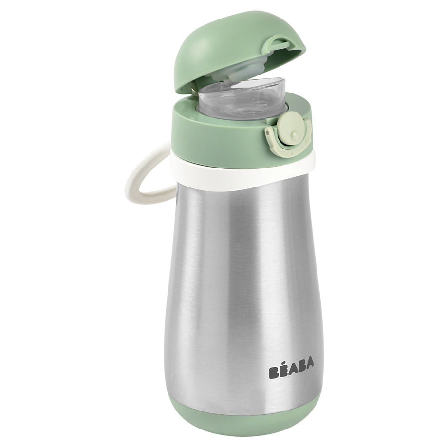 Beaba Stainless Steel Bottle 350Ml + Handle (Sage)