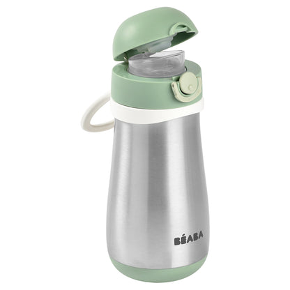 Beaba Stainless Steel Bottle 350Ml + Handle (Sage)