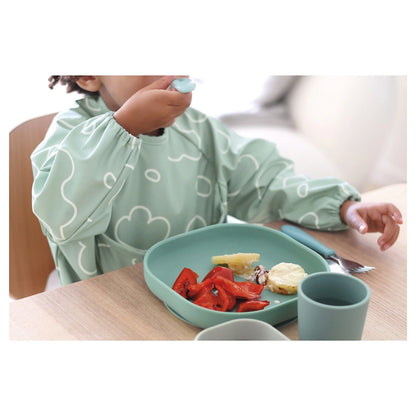 Beaba 2in1 Bib With Removable Sleeves (Sage Green)
