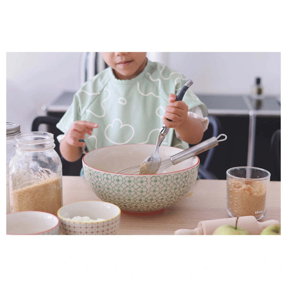 Beaba 2in1 Bib With Removable Sleeves (Sage Green)