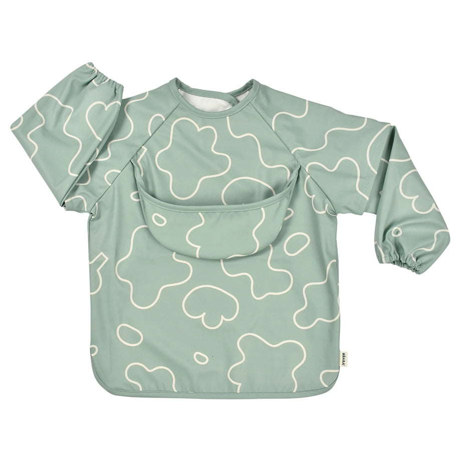 Beaba 2in1 Bib With Removable Sleeves (Sage Green)