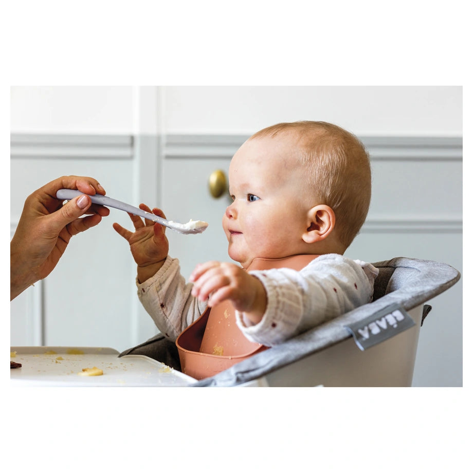 Beaba Set of 2 First Age Silicone Spoons + Carrying Case (Nature Duo)