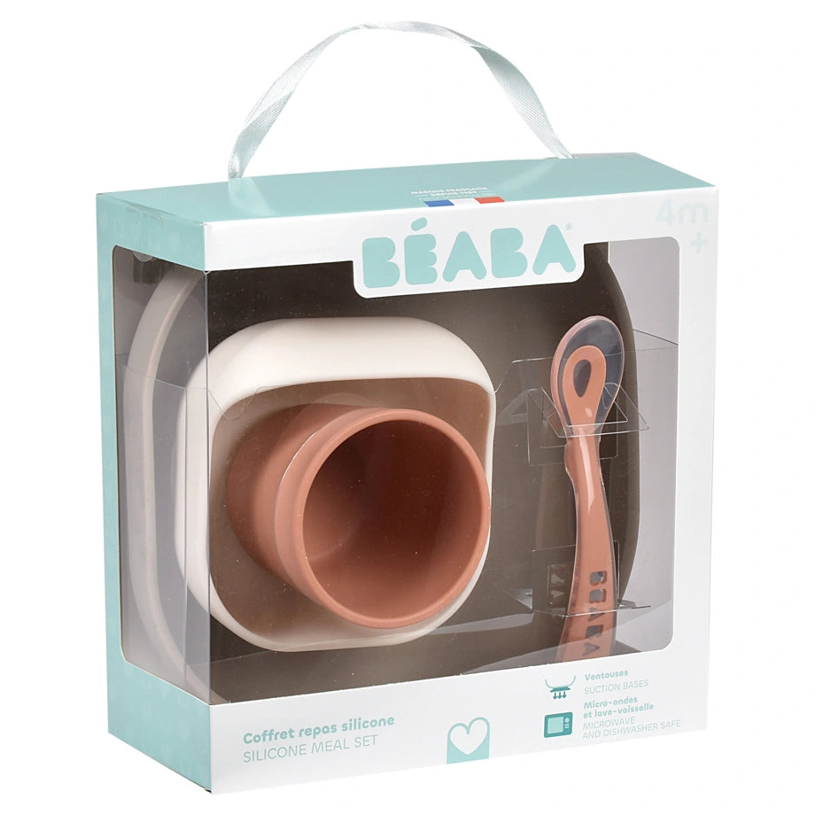 Beaba Silicone Meal Set 4 Pcs (Terracotta Gazelle)