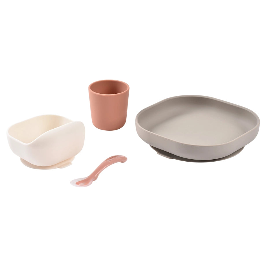 Beaba Silicone Meal Set 4 Pcs (Terracotta Gazelle)