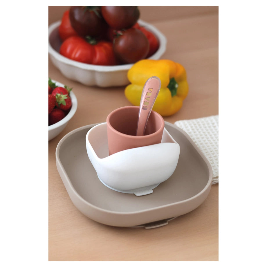Beaba Silicone Meal Set 4 Pcs (Terracotta Gazelle)