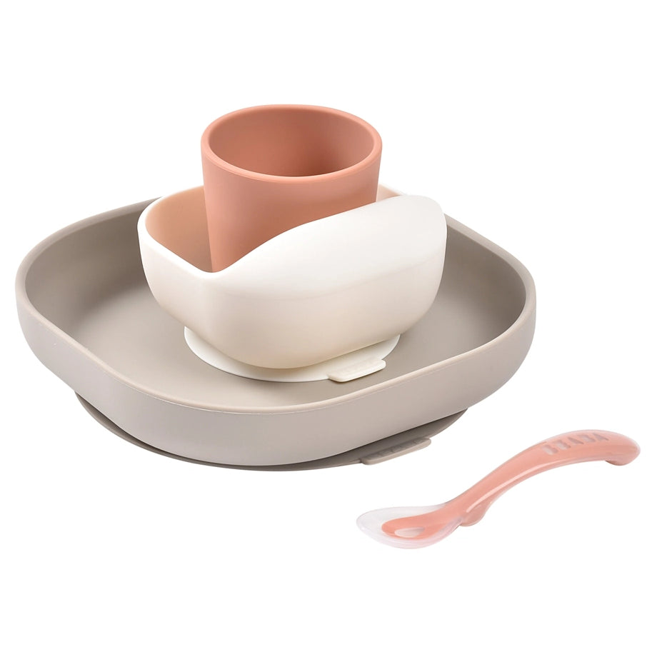 Beaba Silicone Meal Set 4 Pcs (Terracotta Gazelle)
