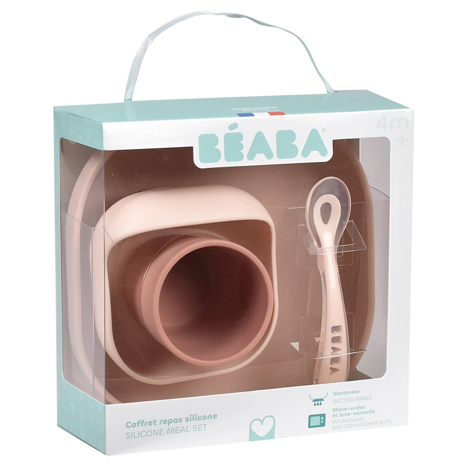 Beaba Silicone Meal Set 4 Pcs (Cotton Candy)